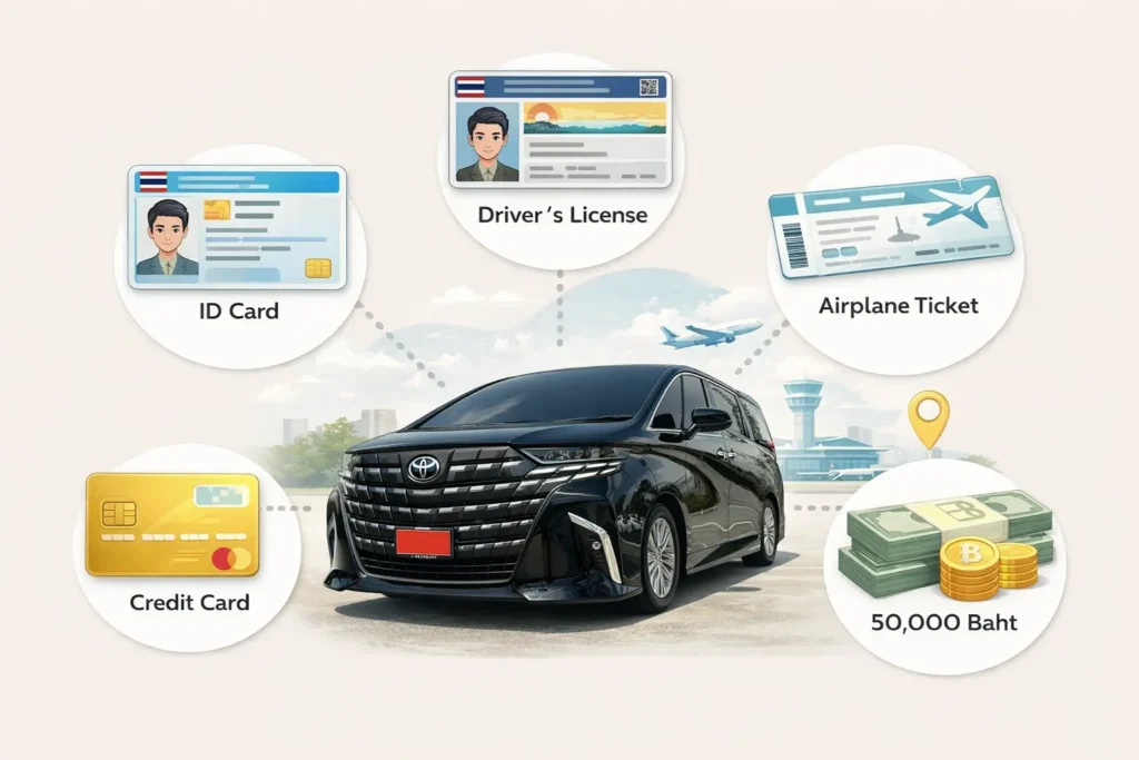 เอกสารที่ใช้ในการเช่ารถ Alphard กรุงเทพ (ขับเอง)